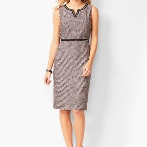 NWT Talbots Multicolor Tweed Sheath Dress Size 12P